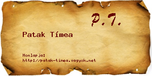 Patak Tímea névjegykártya