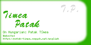 timea patak business card